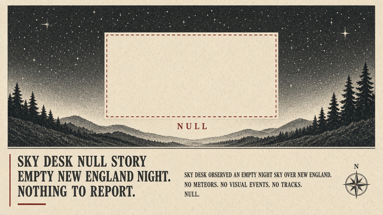 Stylized empty night sky NULL illustration